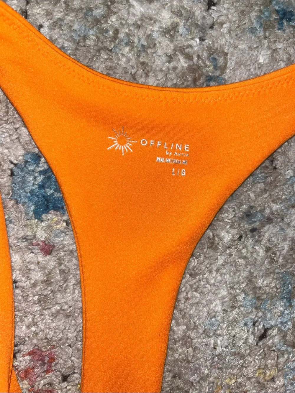 aerie Bright Orange Racerback Romper